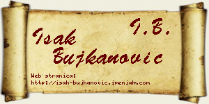 Isak Bujkanović vizit kartica